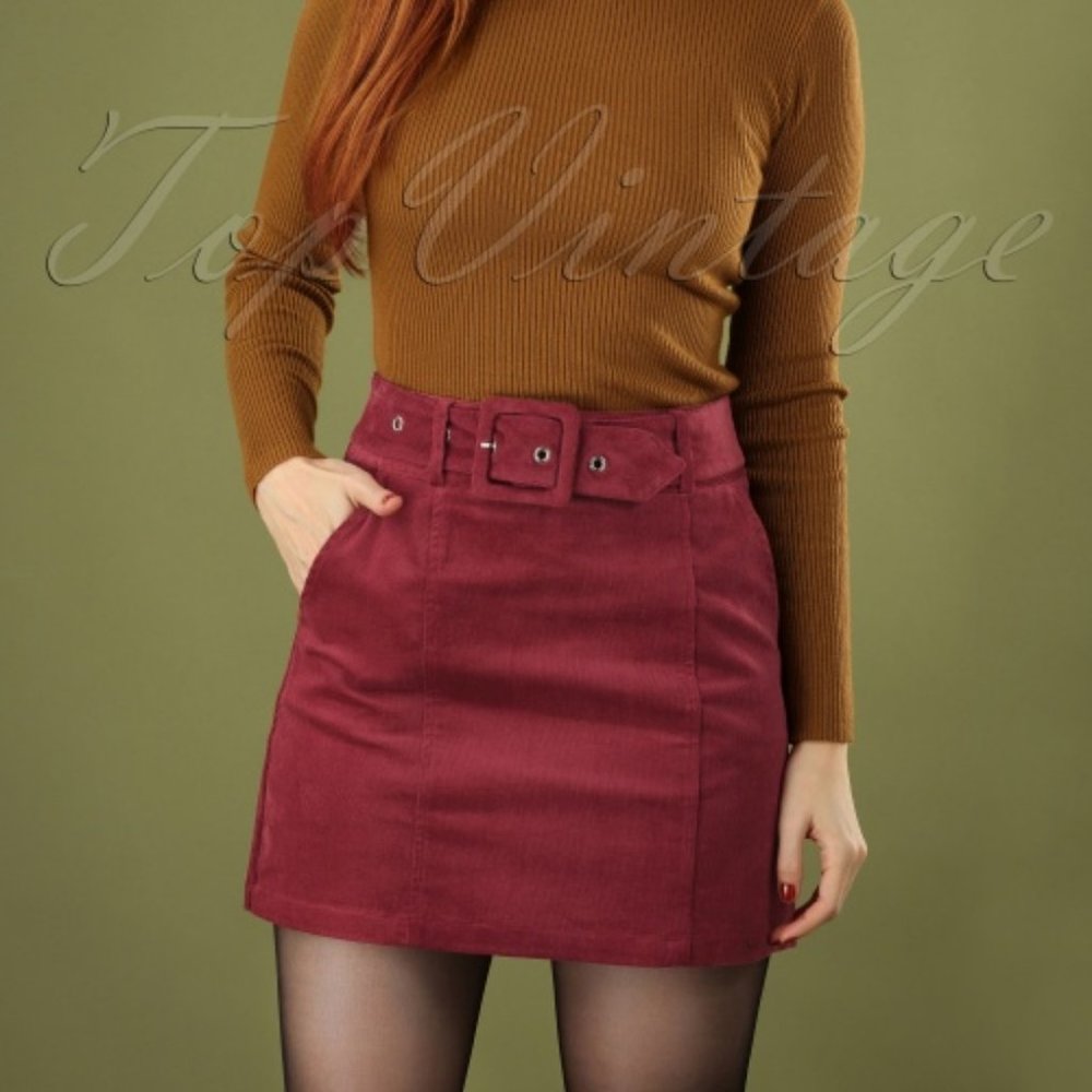 BNWT Louche Corduroy Belted Miniskirt